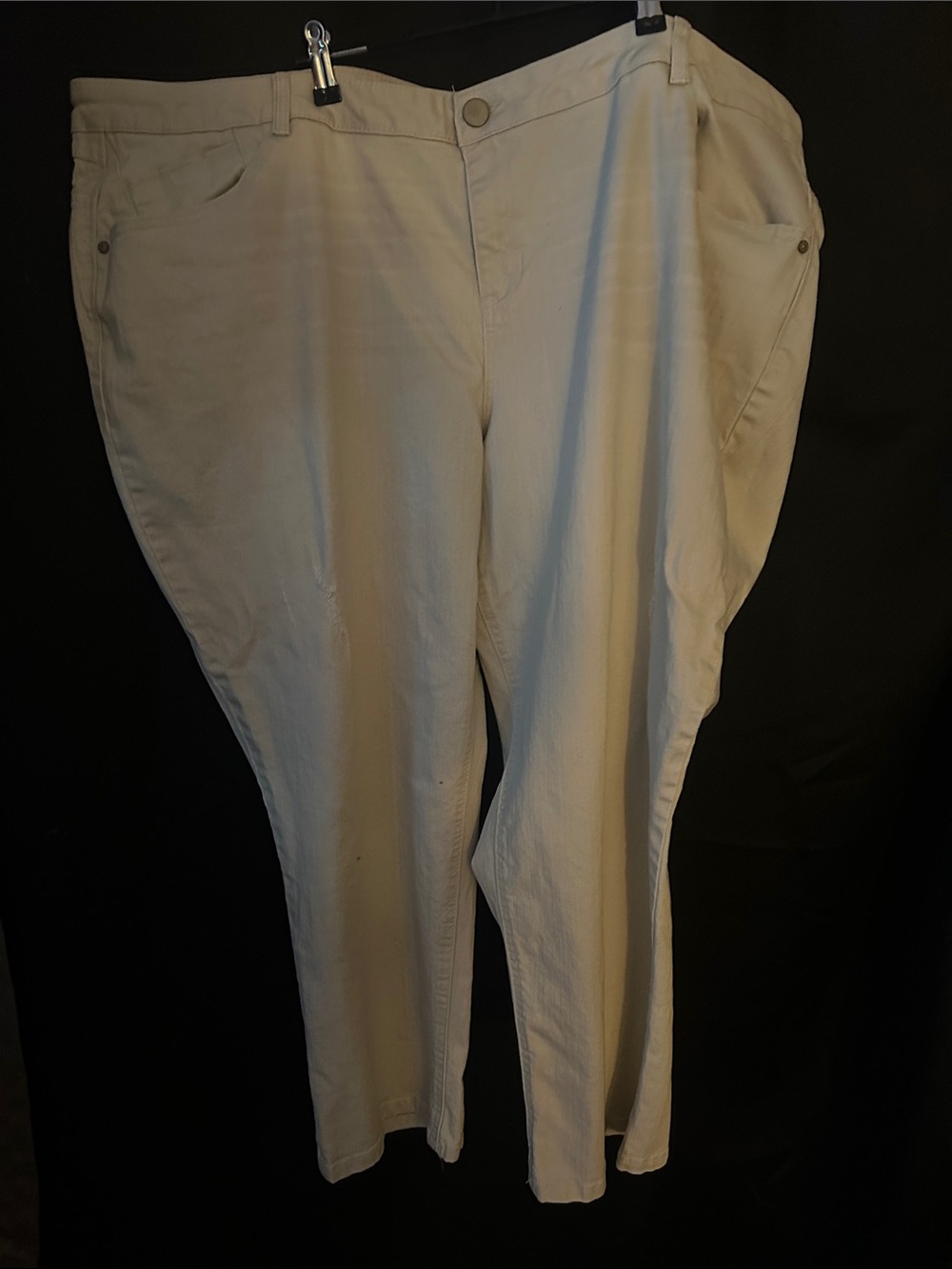 Democracy Straight Leg Jeans in Light Beige